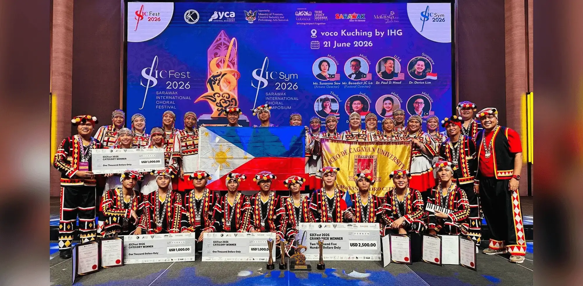 Liceo U High School Glee Club Wins Grand Prix Championship at Sarawak International Choir Festival